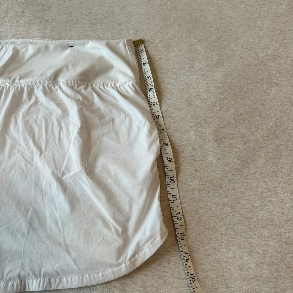 Spyder Active Womens XL White Athletic Running Workout Shorts Wide Waistband‎ - Picture 2 of 6